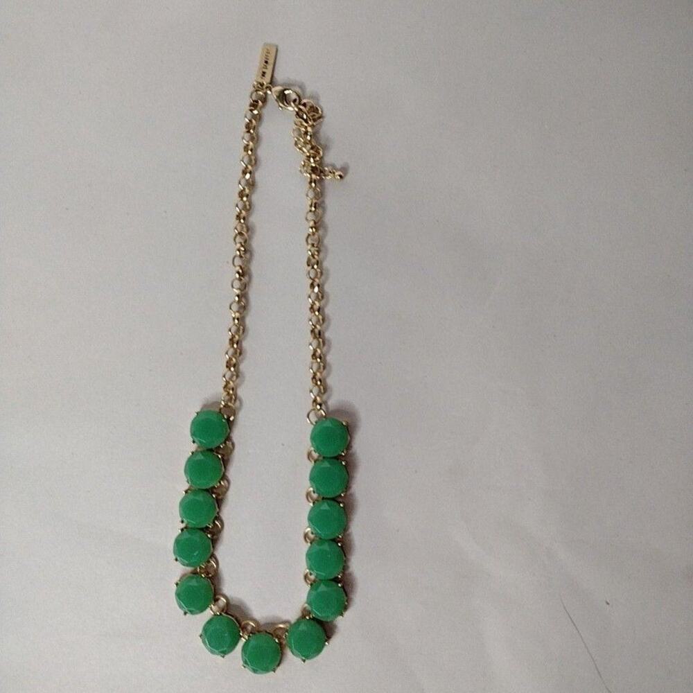 The Limited Necklace Gold Tone Green Resin Bib 18 In Womens Statement Jewelry